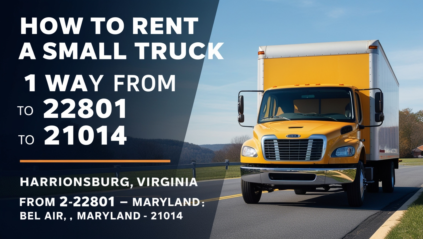 Rent a Small Truck 1 Way from 22801 to 21014